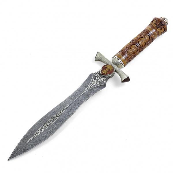 Авторский нож «Князь» (коричневый, дамаск)