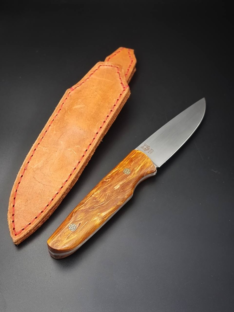 Авторский нож «Лиса» (коричневый, 95х18)