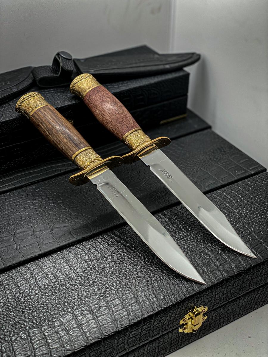Авторский нож «Охотник» (коричневый, 40х13)