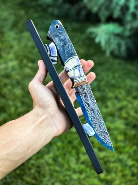 Авторский нож «Синий соловей»