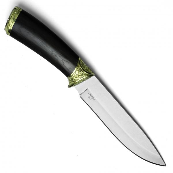 Разделочный нож «Стерх-2 Пантера сталь D2 латунь» 