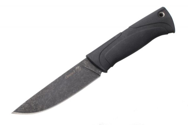 Разделочный нож «Стерх-1 рукоять эластрон чёрный»