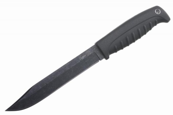 Разделочный нож «Таран рукоять эластрон чёрный»
