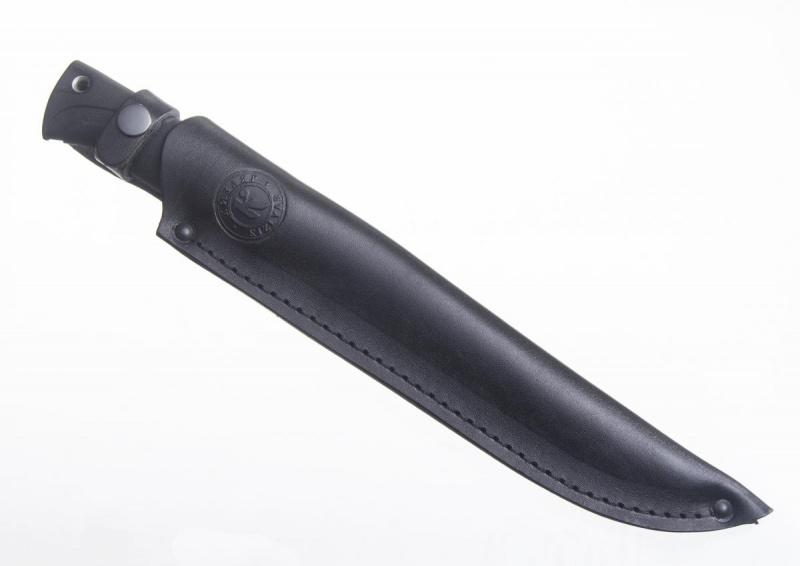 Разделочный нож «Егерский рукоять эластрон чёрный» 