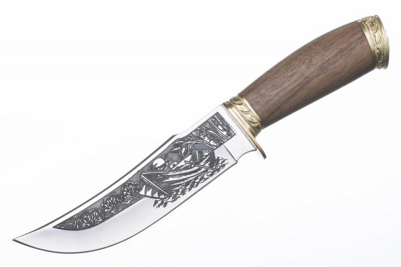 Разделочный нож «Рыбак-2 латунь» 
