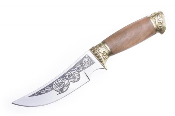 Разделочный нож «Гюрза-2 латунь»
