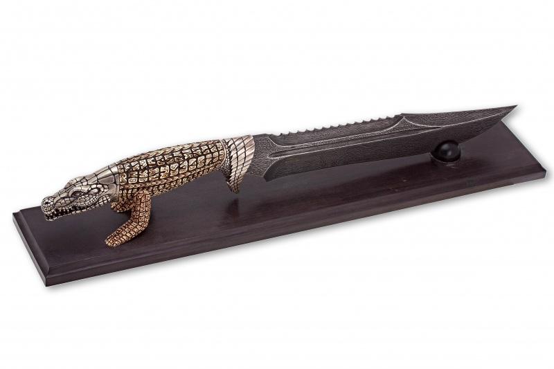 Авторский нож «Крокодил» (дамаск)