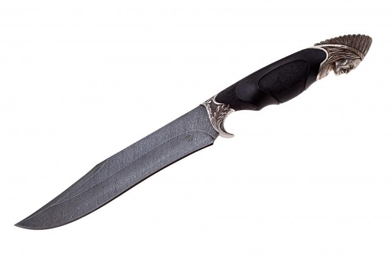 Авторский нож «Вождь» (дамаск)