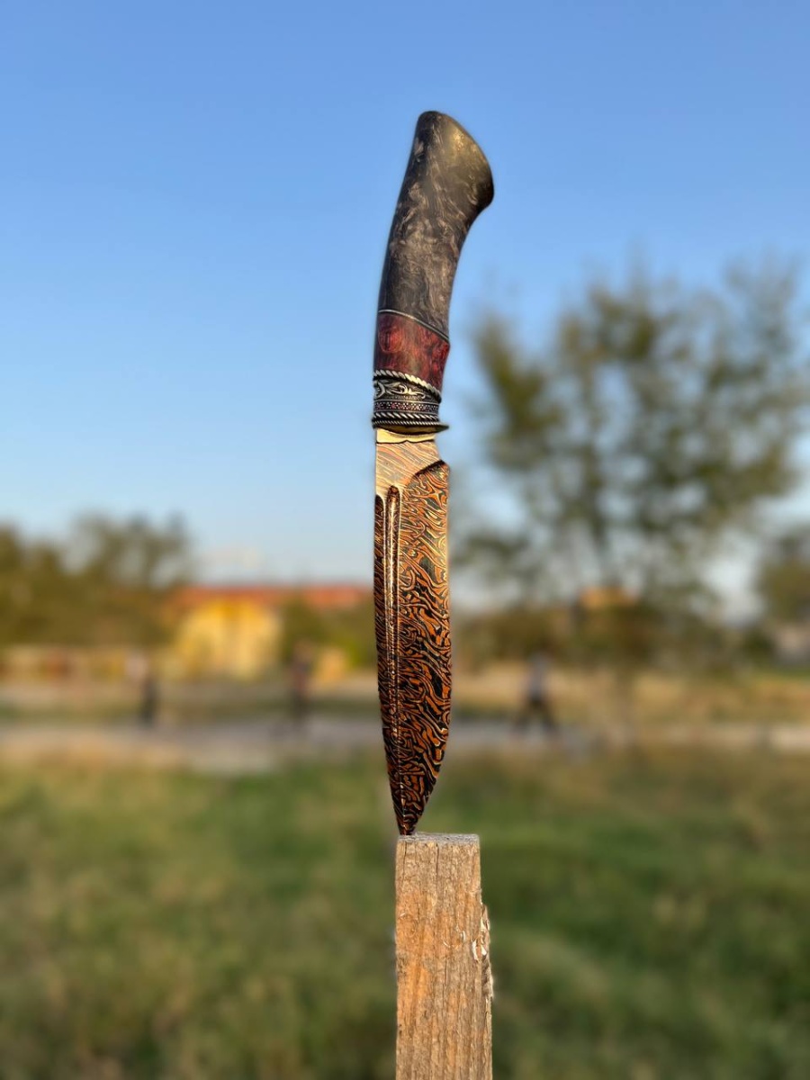 Авторский нож «Архай» (коричневый, 110х18)