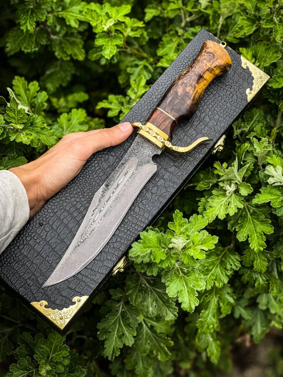 Авторский нож «Бордаж» (коричневый, 110х18)