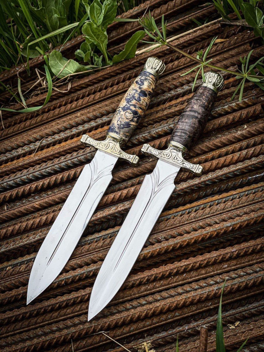 Авторский нож «Дербент» (коричневый, клапанная сталь)
