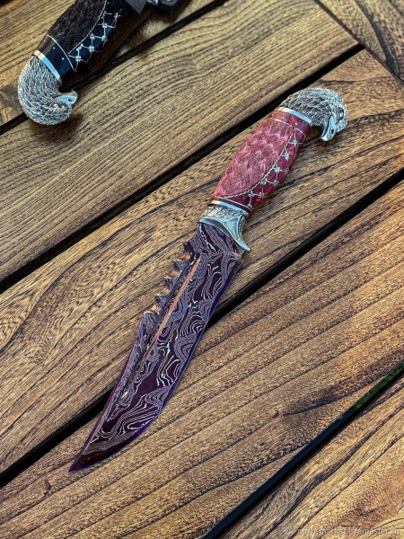 Авторский нож «Розовый орлан»