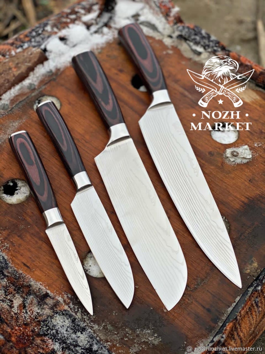 Кухонный нож «Мастерица» (коричневый, aus-8)