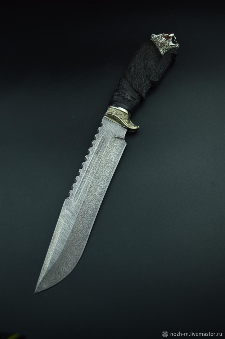 Авторский нож «Саблезубый» (дамаск)