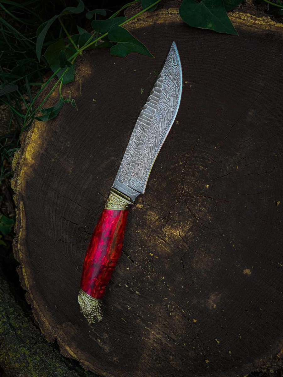 Авторский нож «Гепард» (абрикосовый, 110х18)