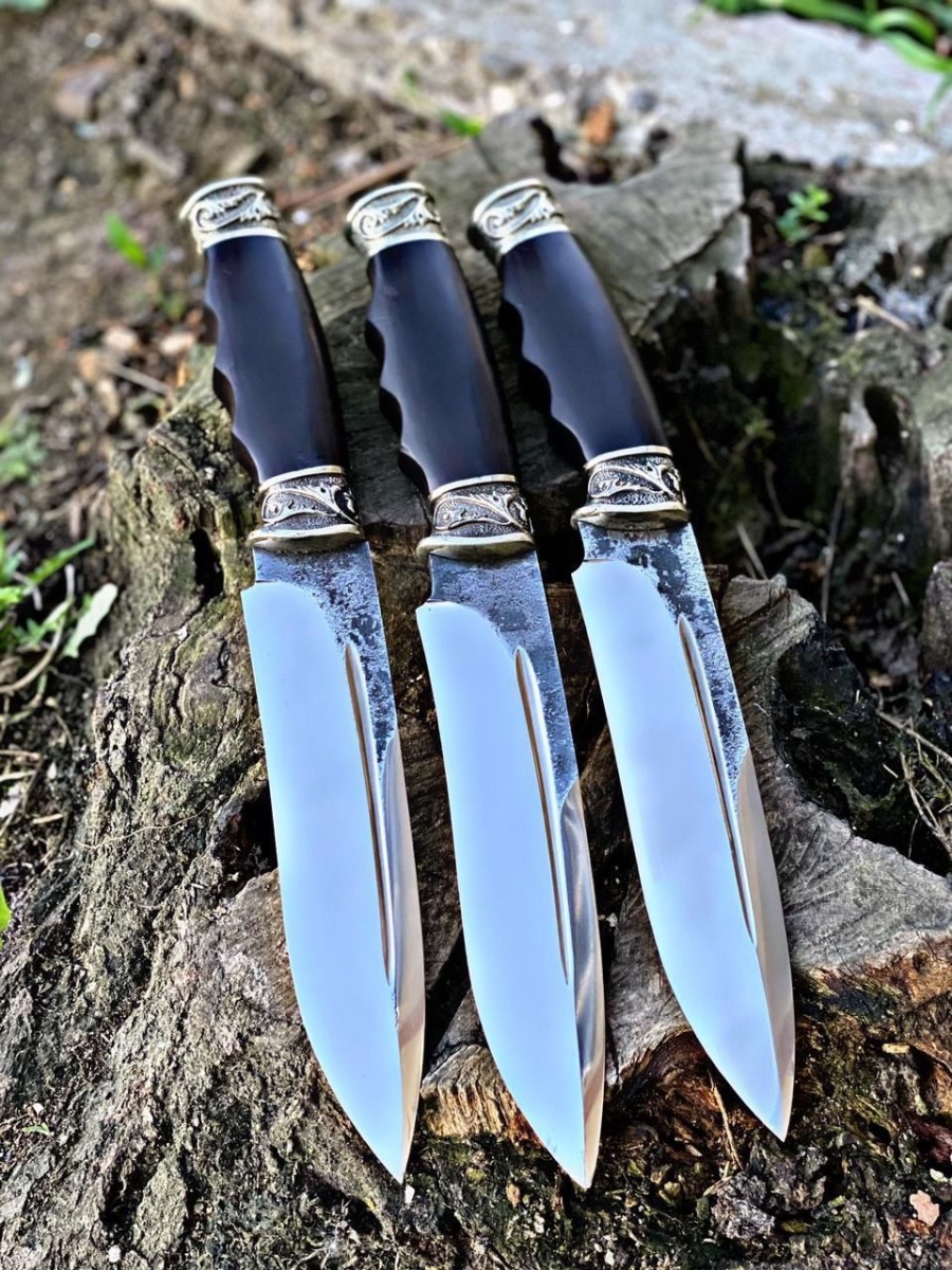 Авторский нож «Кизляр» (серебристый, сталь х12мф)