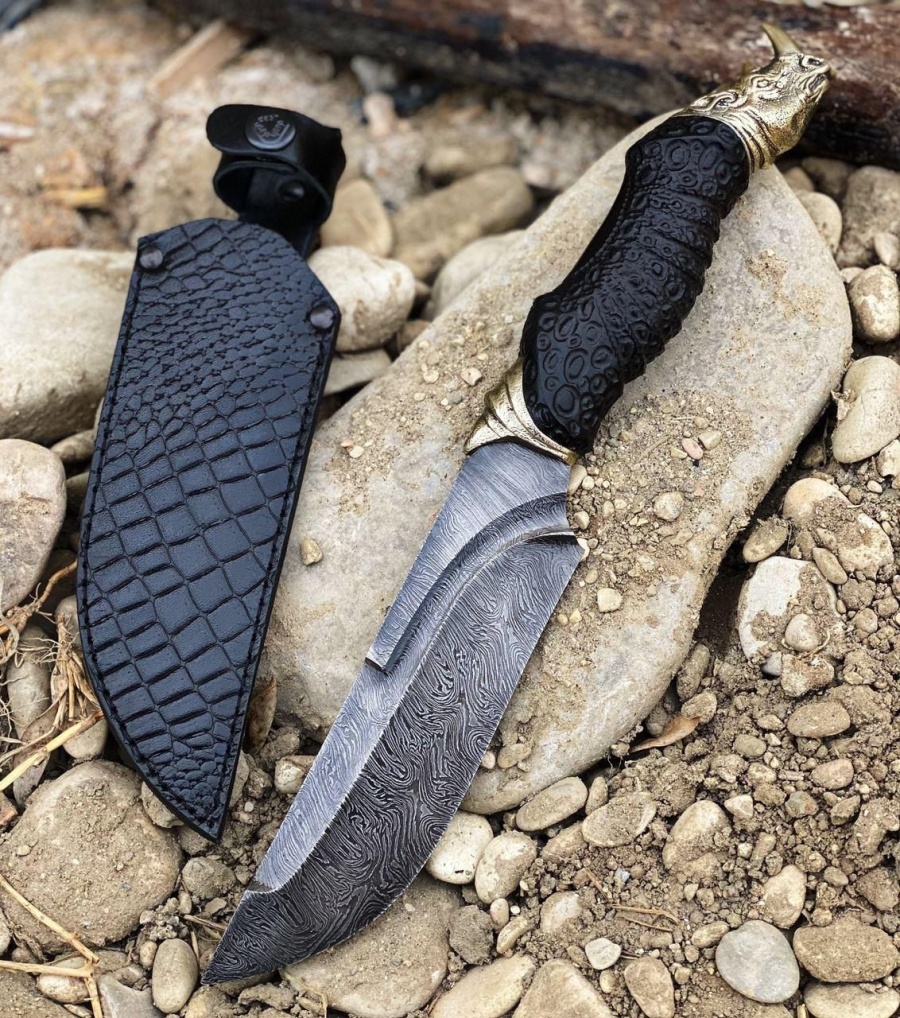 Авторский нож «Носорог» (дамаск)