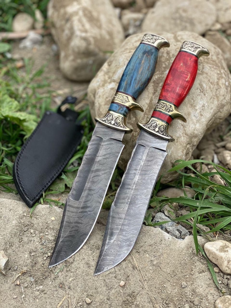 Авторский нож «Мини генерал» (серебристый, дамасская сталь)