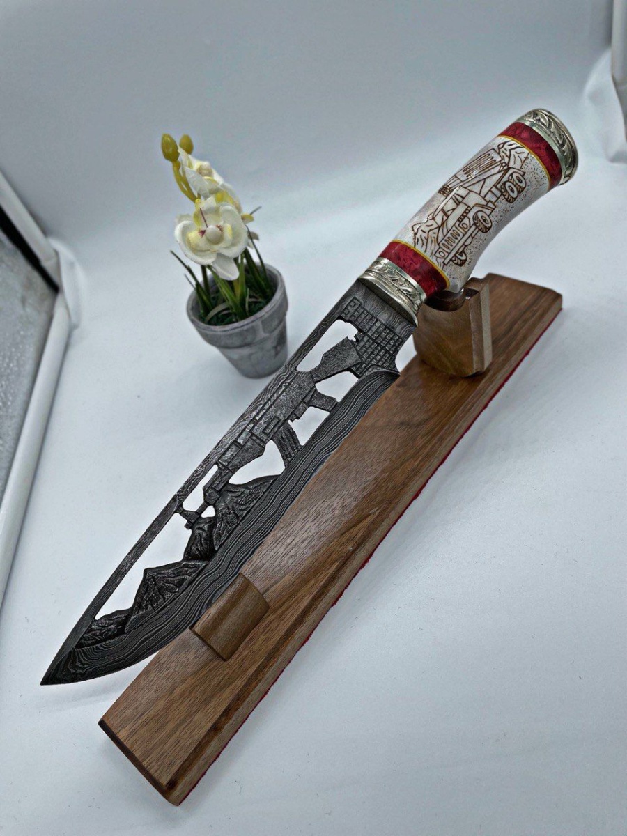 Авторский нож «Калашников» (дамаск)