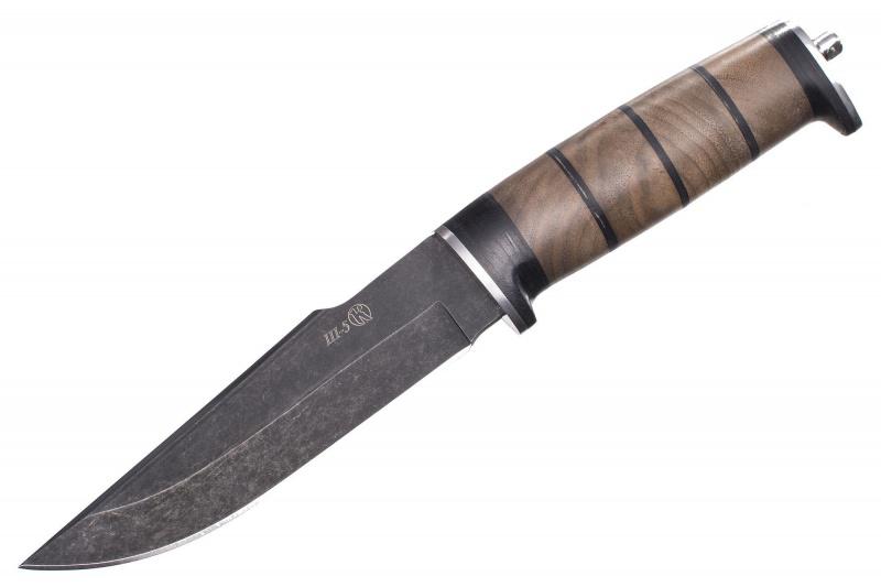 Охотничий нож «Ш-5 рукоять дерево чёрный» (aus-8)