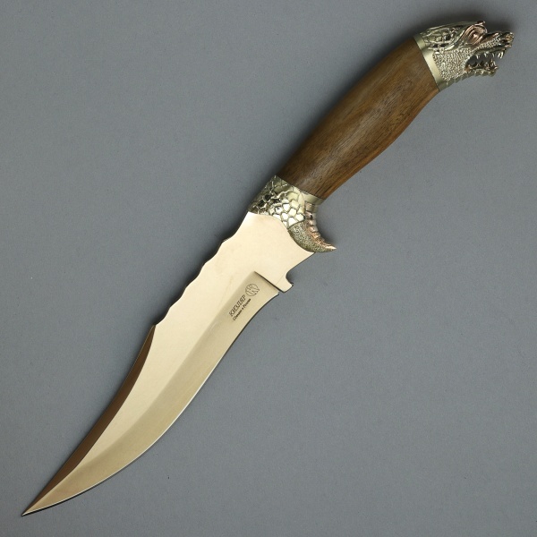 Охотничий нож «Дракон сталь D2 мельхиор» (абрикосовый, d2)