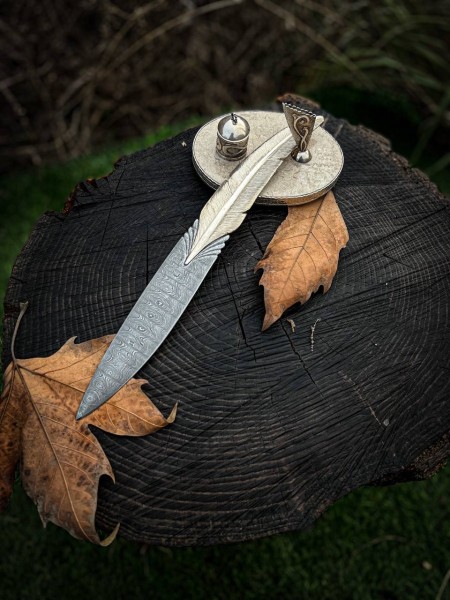 Авторский нож «Серебряное перо»